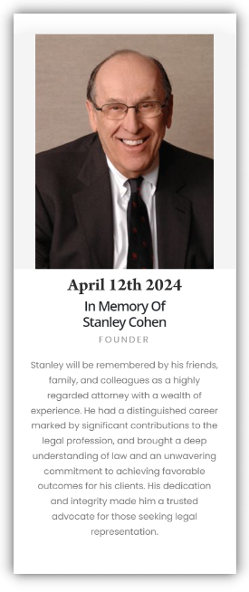 In memory of Stanley Cohen